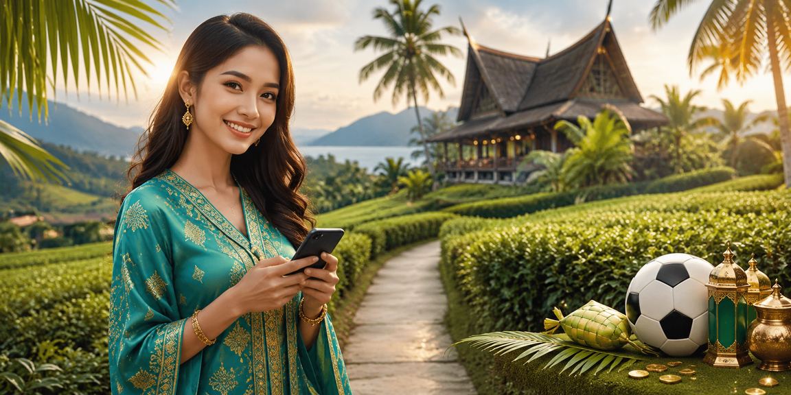Sarawak user accessing the 122 app for football betting during Hari Raya on an Android phone